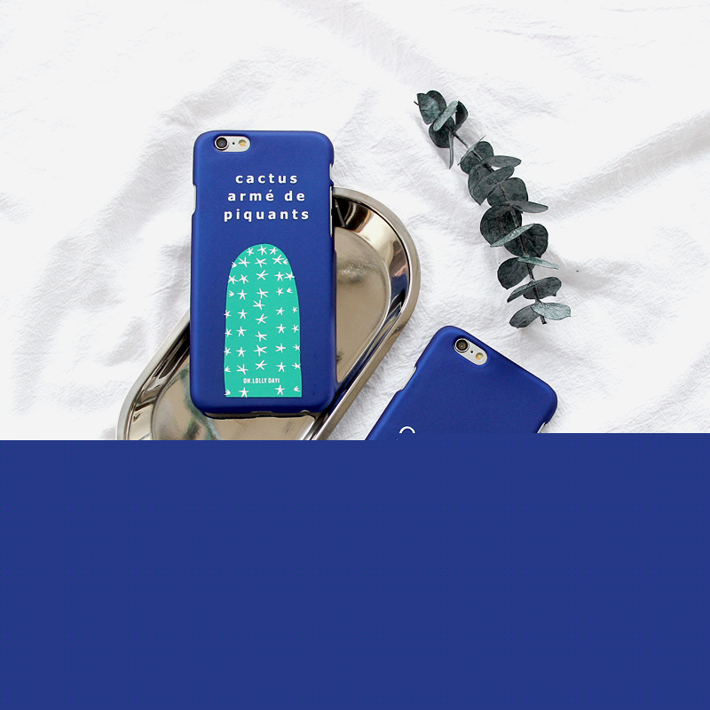 潮牌簡約仙人掌蘋果iPhone6手機殼6splus半包防摔手機殼 保護套