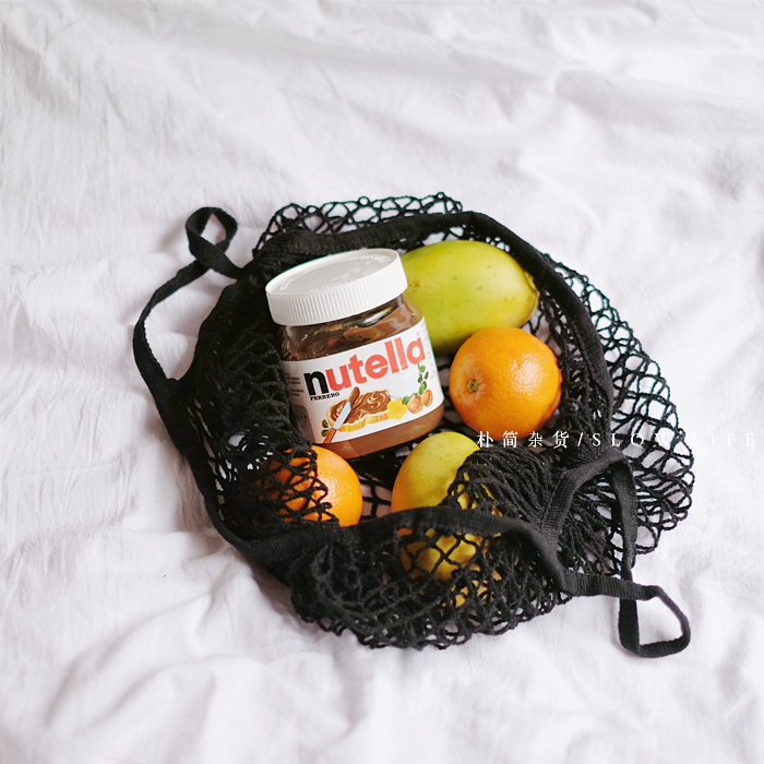 樸簡｜ins編織網袋購物袋 網兜 水果蔬菜手提購物袋 環保手提袋