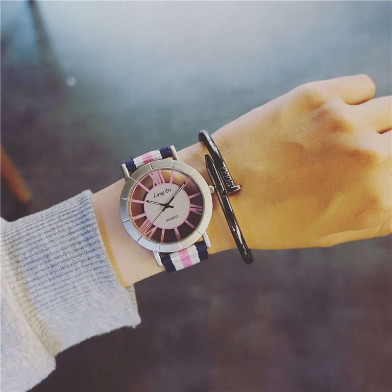韓國ulzzang手表男女學生韓版簡約時尚潮流行復古原宿風exo石英表