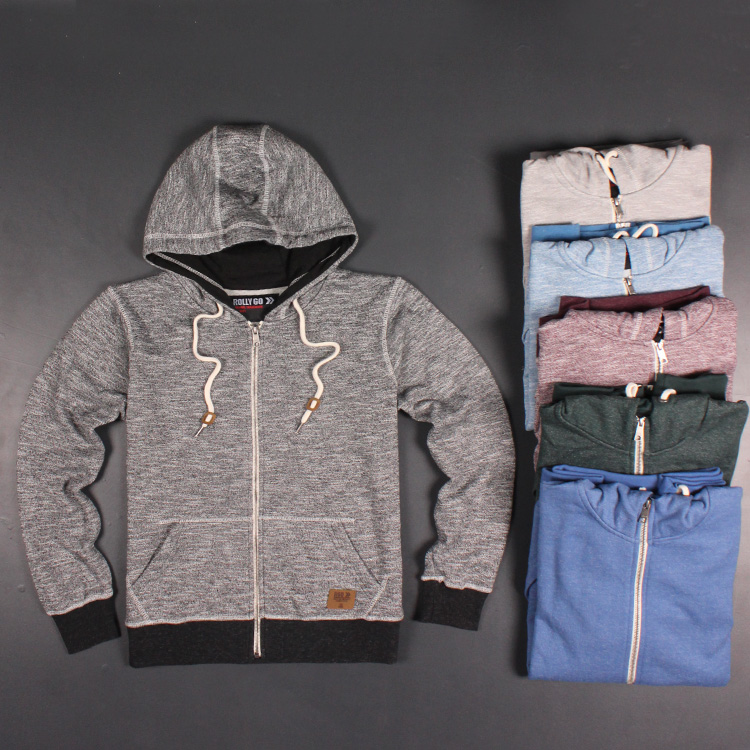 時尚麻色系春秋薄款連帽外套舒適棉男女運動休閑加絨衛衣寬松大碼