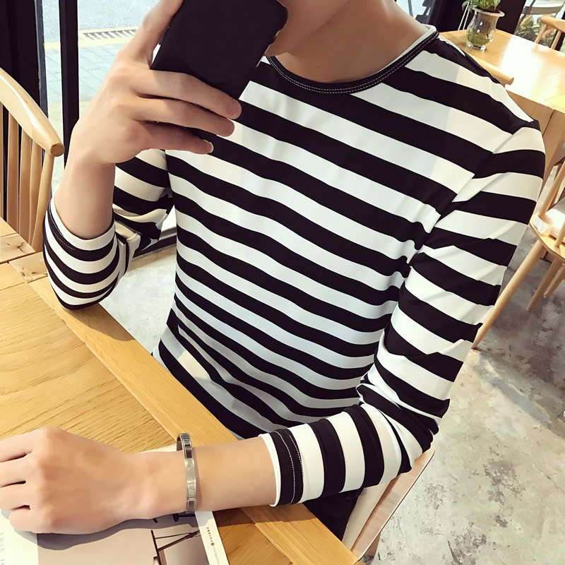 2017新款潮流休閑長袖T恤大碼男休閑時尚 大碼男