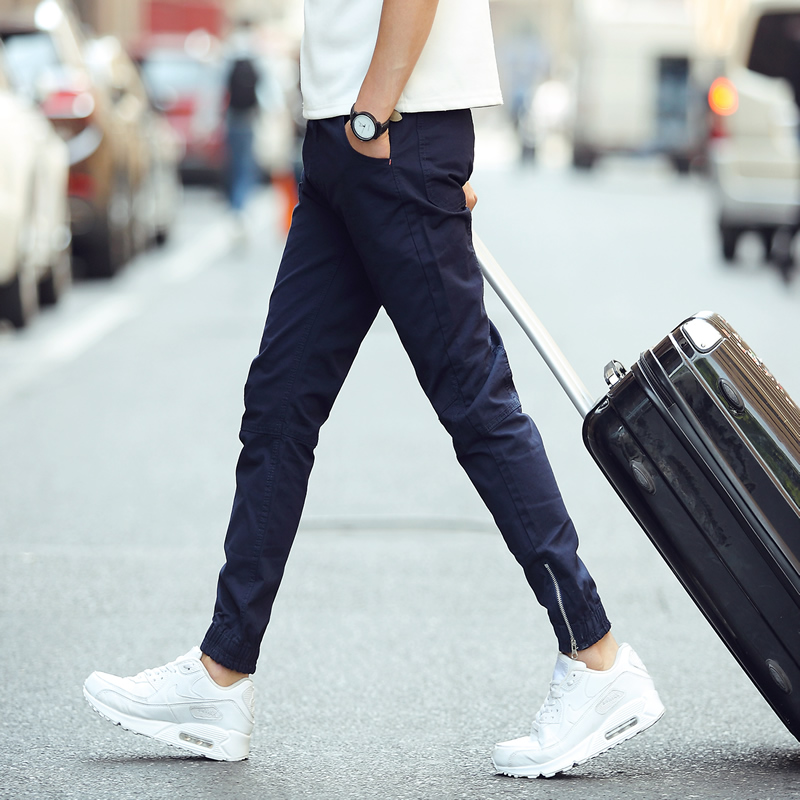 2017春秋新款長褲修身潮流帥氣休閑褲時尚 大碼男