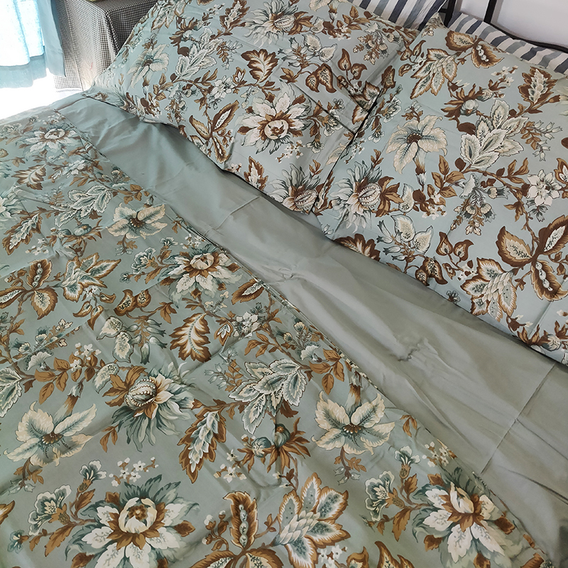 特價包郵 60s埃及長絨棉四件套植物花卉純棉貢緞外貿床上用品套件